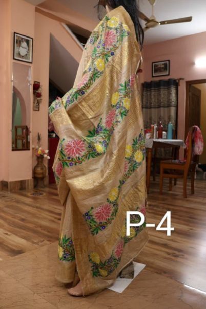 Tussar Silk Floral Sarees