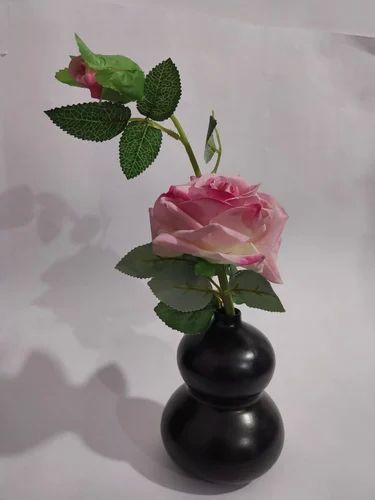 Black Decorative Ceramic Modern Flower Vase, Packaging Type : Box
