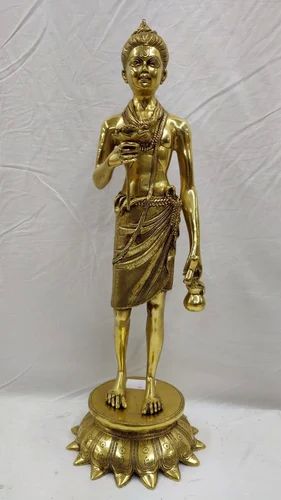 Golden Rewadiya Arts Brass Neelkanth Varni Statue, for Interior Decor, Size : 6 Feet