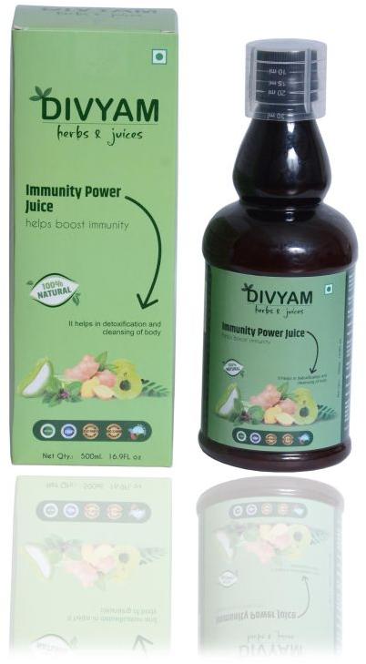 Divyam Herbal Immunity Power Juice, Packaging Size : 500 ML