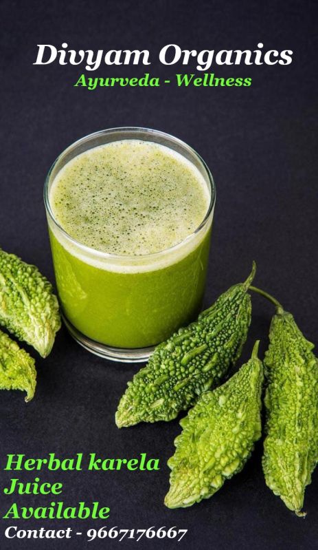 Green Divyam Liquid Herbal Karela Juice, for Drinking, Packaging Type : Plastic Bottle