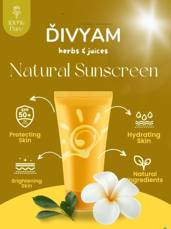 Divyam Natural Sunscreen Lotion, Gender : Unisex