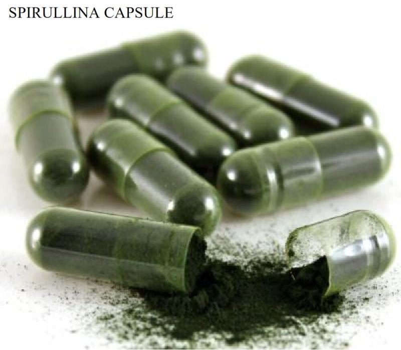 Green Divyam Spirulina Capsule, for Supplement Diet, Packaging Type : Plastic Bottle