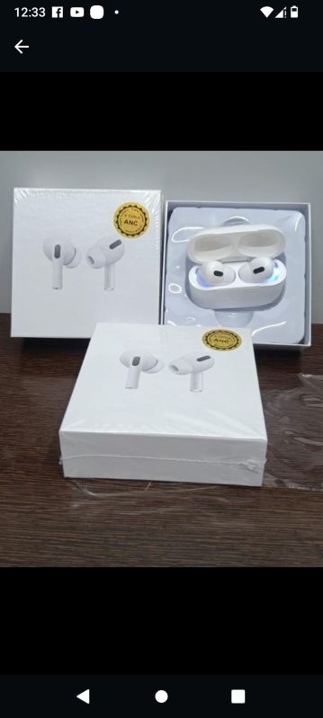 White ANC Airpods copy, for Tws, Packaging Type : Plastic