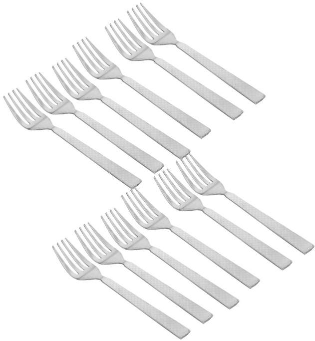 Silver Polished Stainless Steel Fork Set