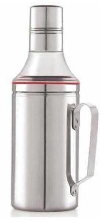 Silver Round Stainless Steel Oil Dispenser with Handle, for Kitchen, Capacity : 1000ml