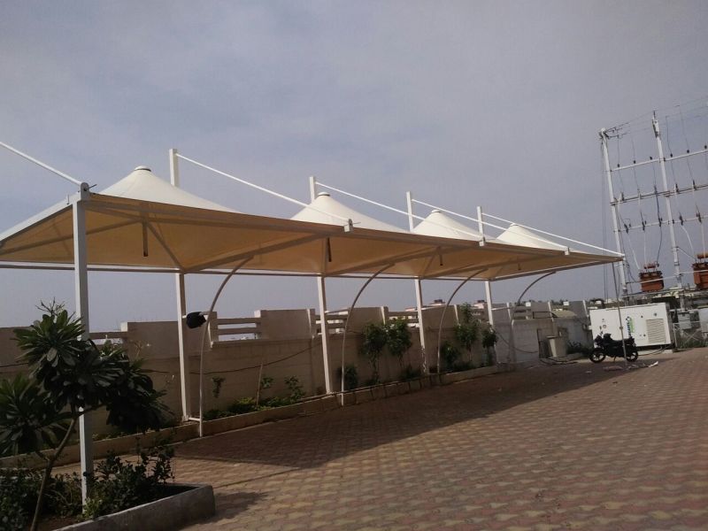 Car Parking Tensile Conical Shed, Size : Customized