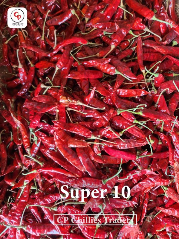 With Stem Spice Super-10 Chilli, Color : Red