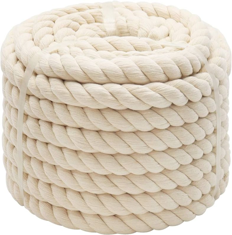 White Cotton Ropes, for Industrial, Technics : Machine Made