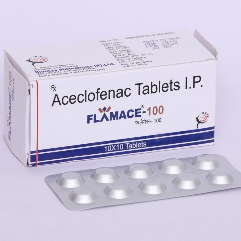Aceclofenac Tablets IP 100 Mg