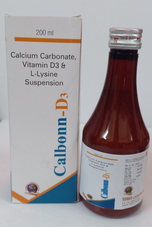 Calcium Carbonate,Vitamin D3 And L-Lysine Suspension