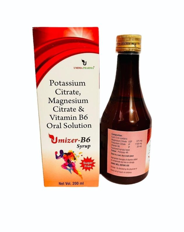 Potassium Citrate Magnesium Citrate Vitamin B6 Oral Solution Syrup