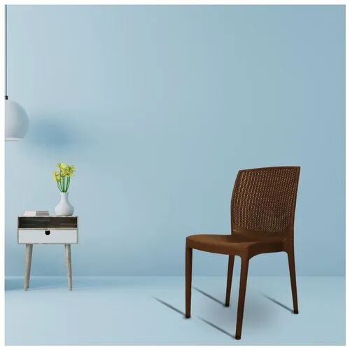 Brown Diya Armless Plastic Chair, for Office, Hotel, Home, Style : Modern