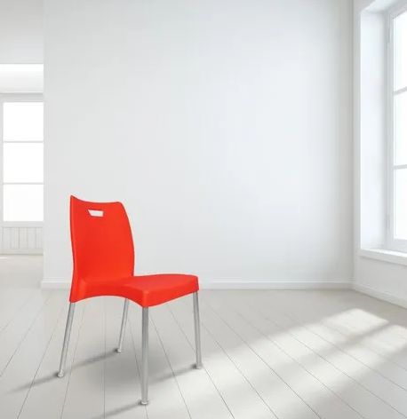 Plastic Chair With SS Legs, for Office, Hotel, Home, Style : Modern