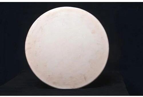 Diya Off White Plain Stool PU Foam, for Furniture, Shape : Round