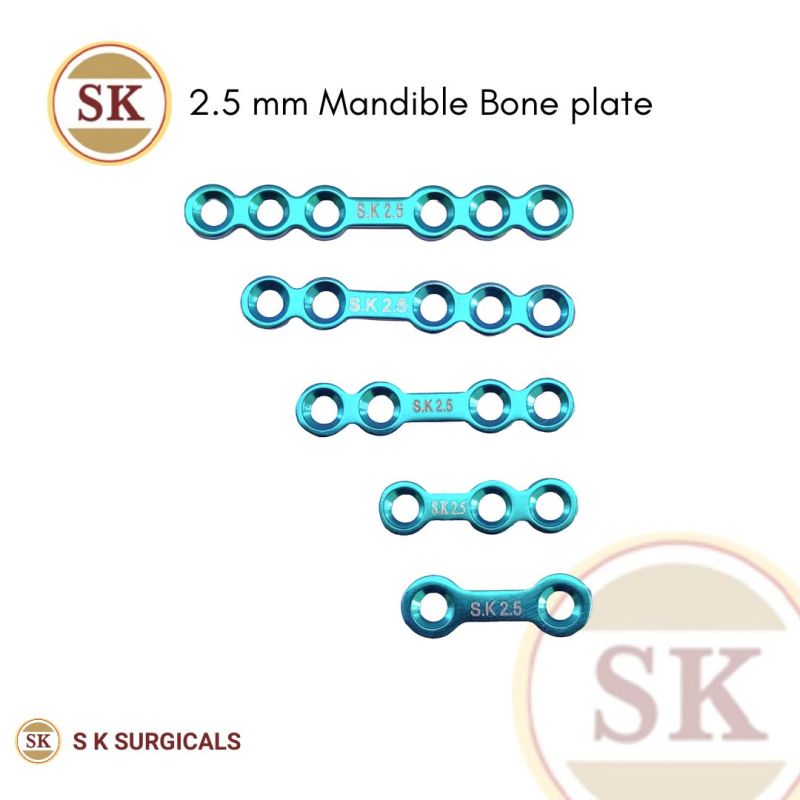 Oral Maxillofacial 2.5 MM Titanium Mini Bone Plate (With Gap)