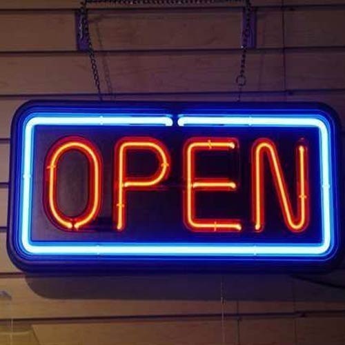 Open Neon Sign Board