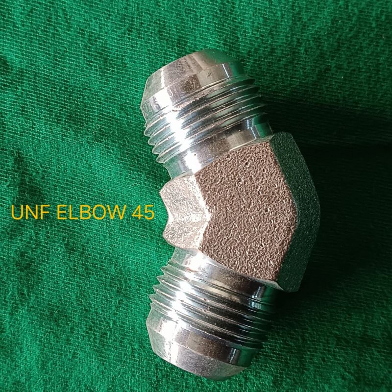 Long Radius Threaded SS 45 Digree UNF Elbow, for Chemical Handing Pipe