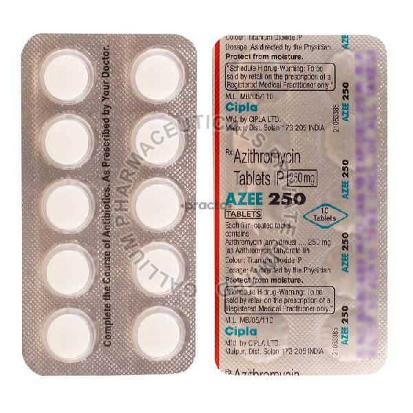 250mg Azee Tablets, Packaging Type : Box