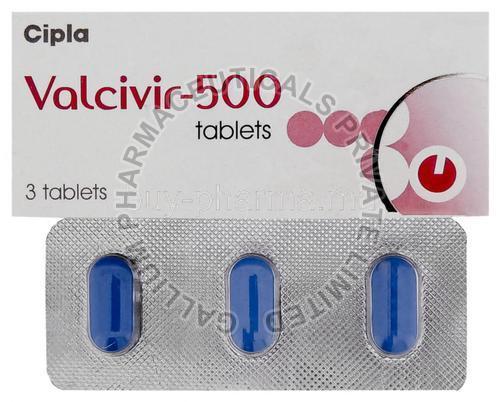 500mg Valcivir Tablets, for Clinical, Hospital, Packaging Size : 1x3 Pack