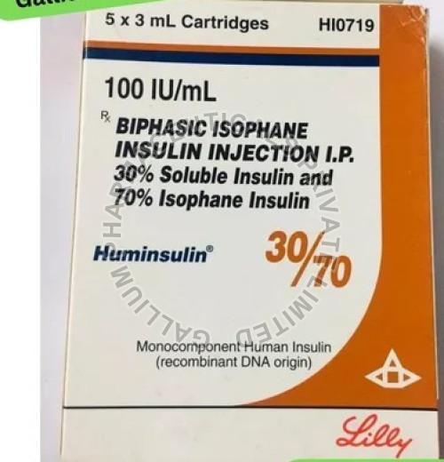 Biphasic Isophane Insulin Injection IP, Packaging Type : Box