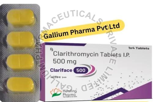 Clariface Clarithromycin 500mg Tablets IP, Packaging Type : Stripe