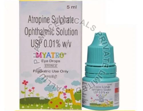 Myatro Atropine Sulphate Ophthalmic Solution, Packaging Type : Bottle