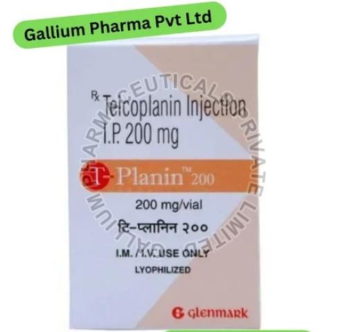 T-Planin Teicoplanin 200mg Injection IP, Packaging Type : Box