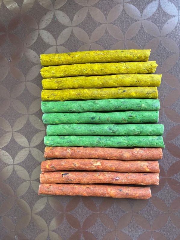 Multicolor Natural Dog Food Munchy Stick, Packaging Type : Plastic Packet