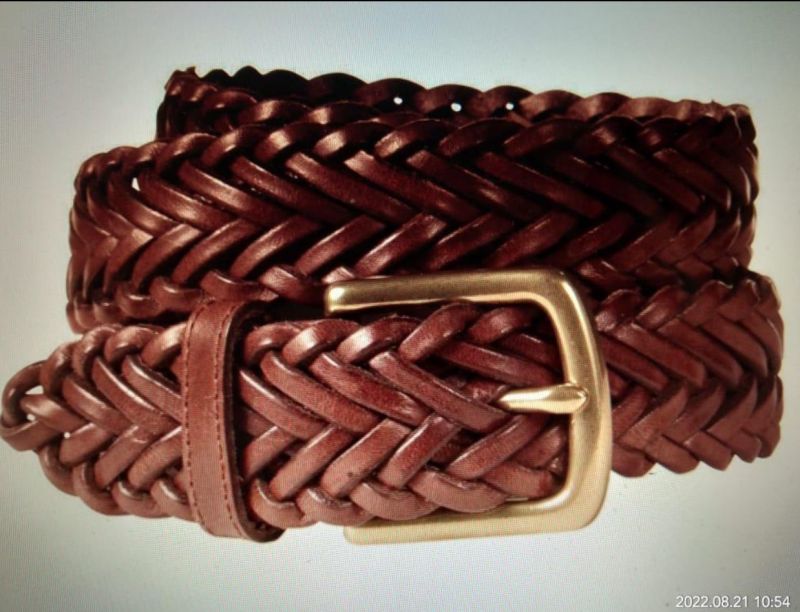 Mens Brown Braided Leather Belt, Feature : Shiny Look, Nice Designs, Easy To Tie