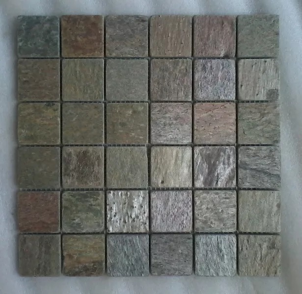 Golden Slate Stone Mosaic Tiles