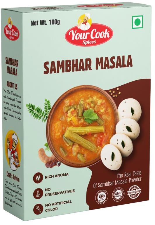 Indian Blended Natural Sambhar Masala, for Cooking, Spices, Shelf Life : 9 Month
