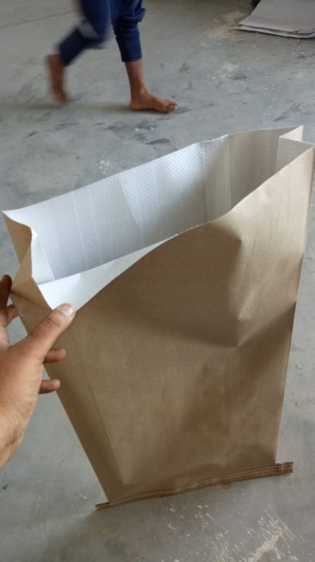 Brown Paper Laminated HDPE Bag