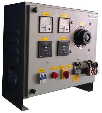 Grey Mild Steel Testing Electric Control Panel, for Industrial Use, Autoamatic Grade : Automatic
