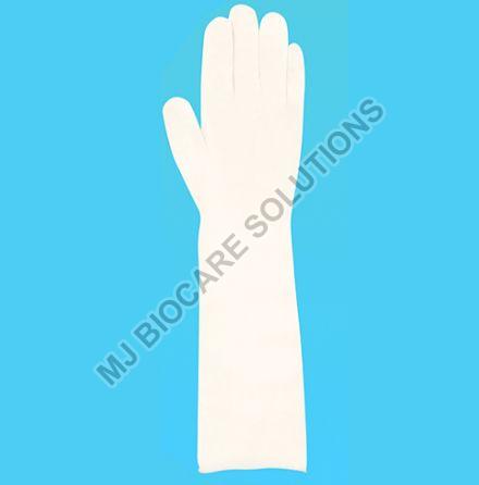Plain Latex Gynaecological Gloves, Color : White