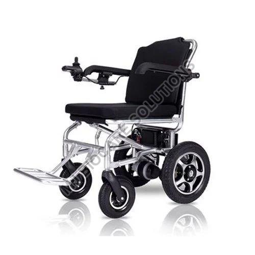 Battery Polished Motorized Wheelchair, for Hospital Use, Frame Material : Metal