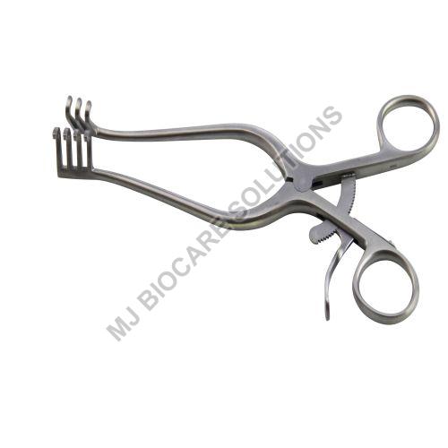 Silver Stainless Steel Surgical Retractors, Feature : Light Weight, Rust Proof