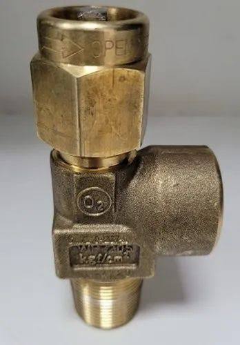 Polished Brass Oxygen Cylinder Valve for To Control Leaking Gas