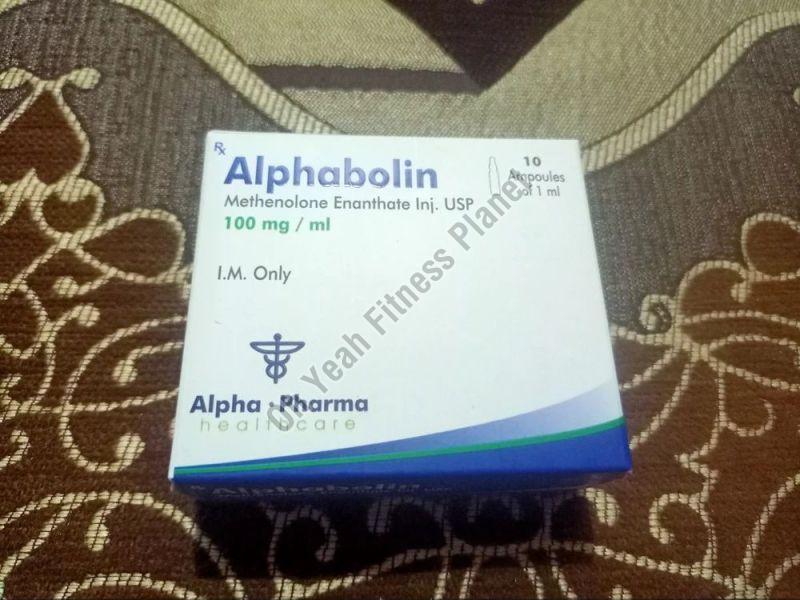 Liquid Alpha Pharma Methenolone Enanthate 100mg Injection, for Hospital, Clinic, Purity : 99.9%