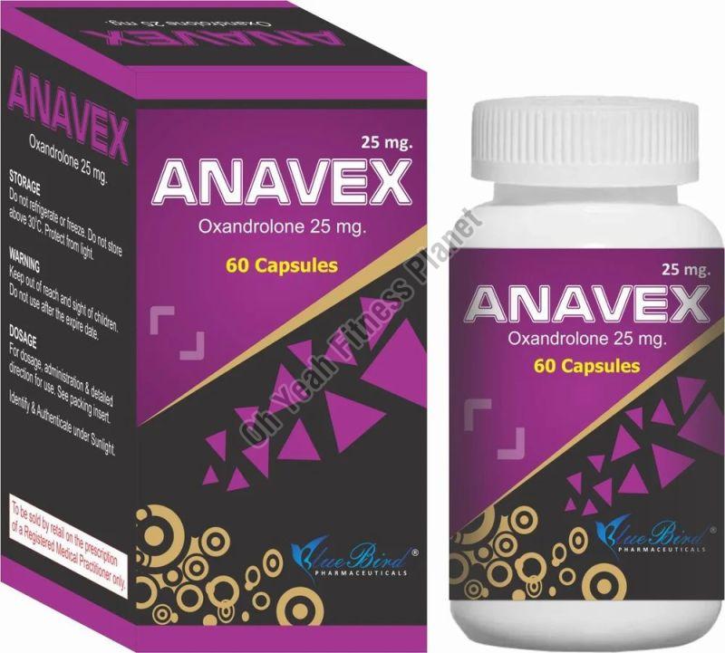 Bluebird Pharma Anavex 25mg Capsules, Packaging Type : Plastic Box