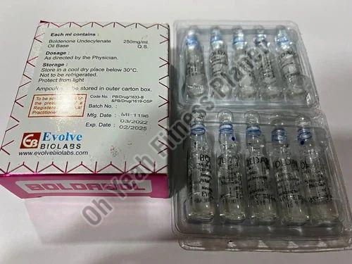 Transparent Liquid Boldabol 250mg Injection, for Hospital, Clinic, Packaging Type : Box