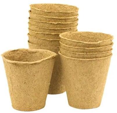 Plain Paper Pulp Biodegradable Plant Pot, for Balcony, Garden, Home, Feature : Dust Free, Easy To Placed