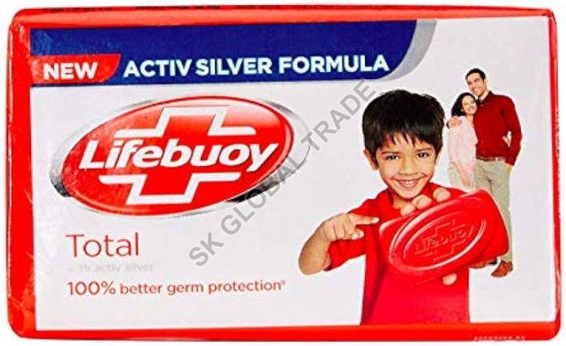 Red Rectangle Bar Lifebuoy Soap, for Bathing, Packaging Type : Paper Wrapper