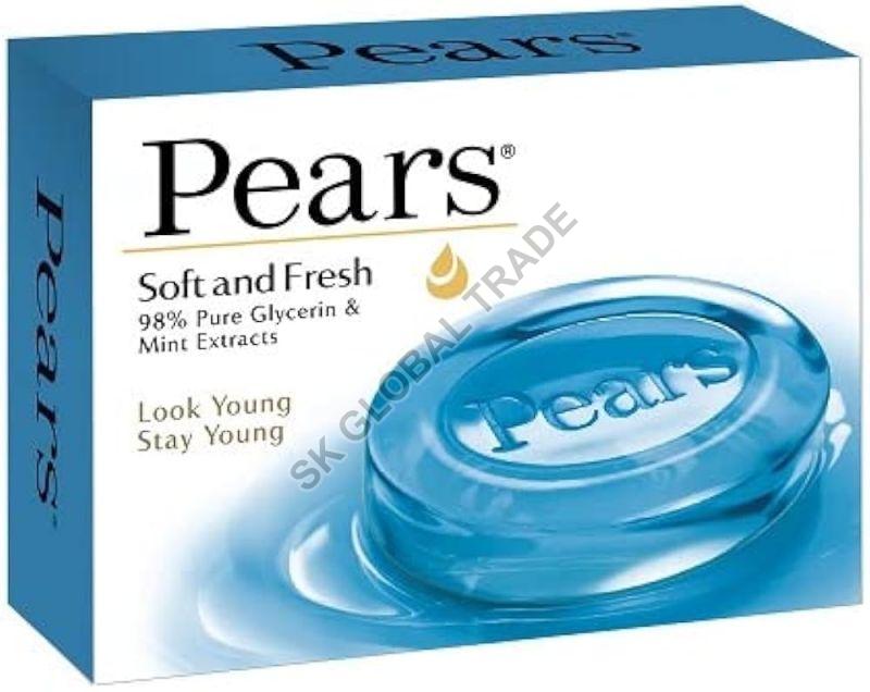 Sky Blue Oval Bar Pears Soap, for Bathing, Packaging Type : Paper Box