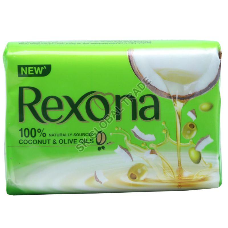 Green Rectangle Bar Rexona Soap, for Bathing, Packaging Type : Paper Wrapper