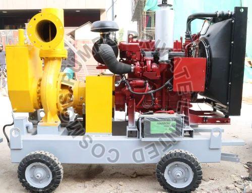 Small Trolley Diesel Engine Auto Prime Dewatering Pump