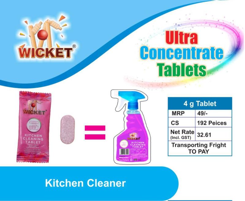 Ultra Concentrated Kitchen Cleaner Tablets, Packaging Type : Plastic Bottle