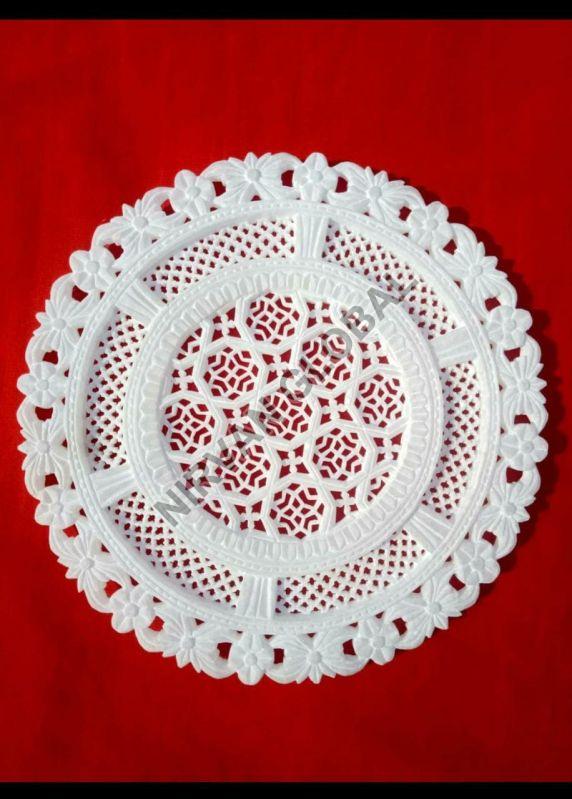 Round Embroidered Decorative Art work plate, Feature : Attractive Designs