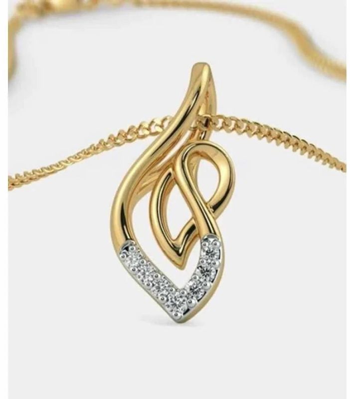 Fancy Yellow Gold Diamond Pendant, Packaging Type : Box