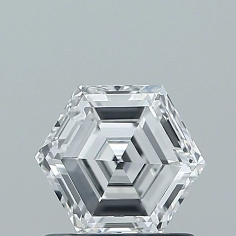 White Hexagon Cut Diamond, Size : Multisizes